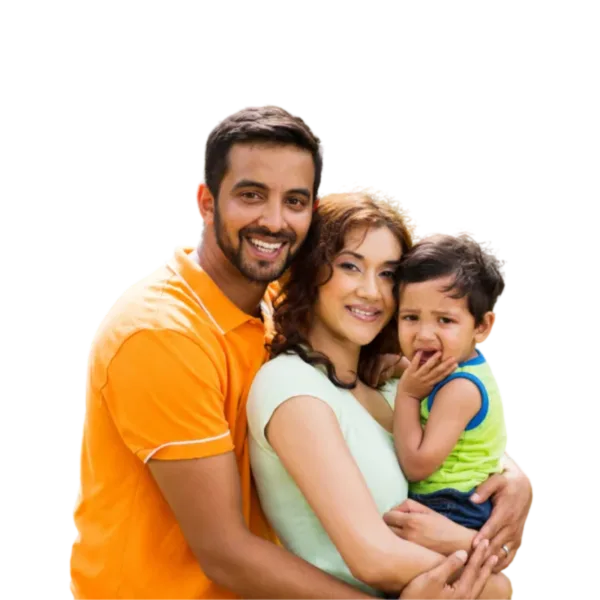 Malaysian Indian couple with baby after successful IVF journey at Sunfert International Fertility Centre