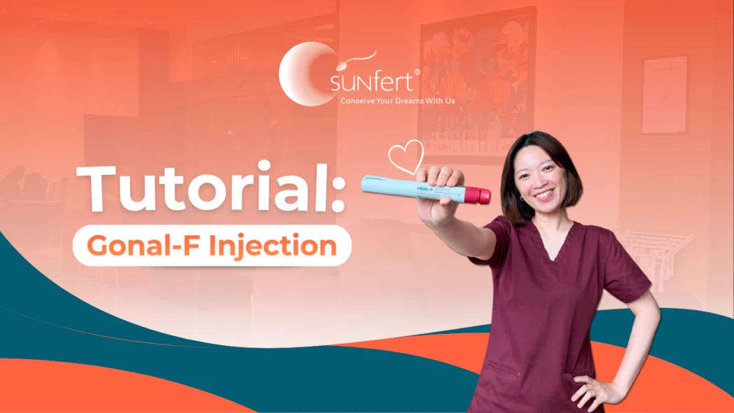 Sunfert IVF Gonal-F injection step-by-step tutorial video guide for at-home fertility treatment support