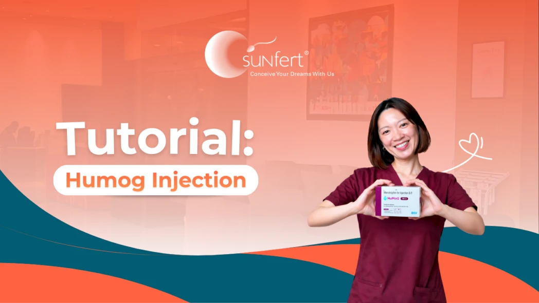 Sunfert IVF Humog injection step-by-step tutorial video guide for at-home fertility treatment support