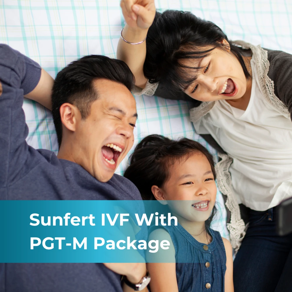 IVF with PGT-M package at Sunfert International Fertility Centre combines IVF treatment with advanced genetic testing to help couples identify and avoid passing on specific inherited genetic disorders, improving the chances of a healthy pregnancy and baby.