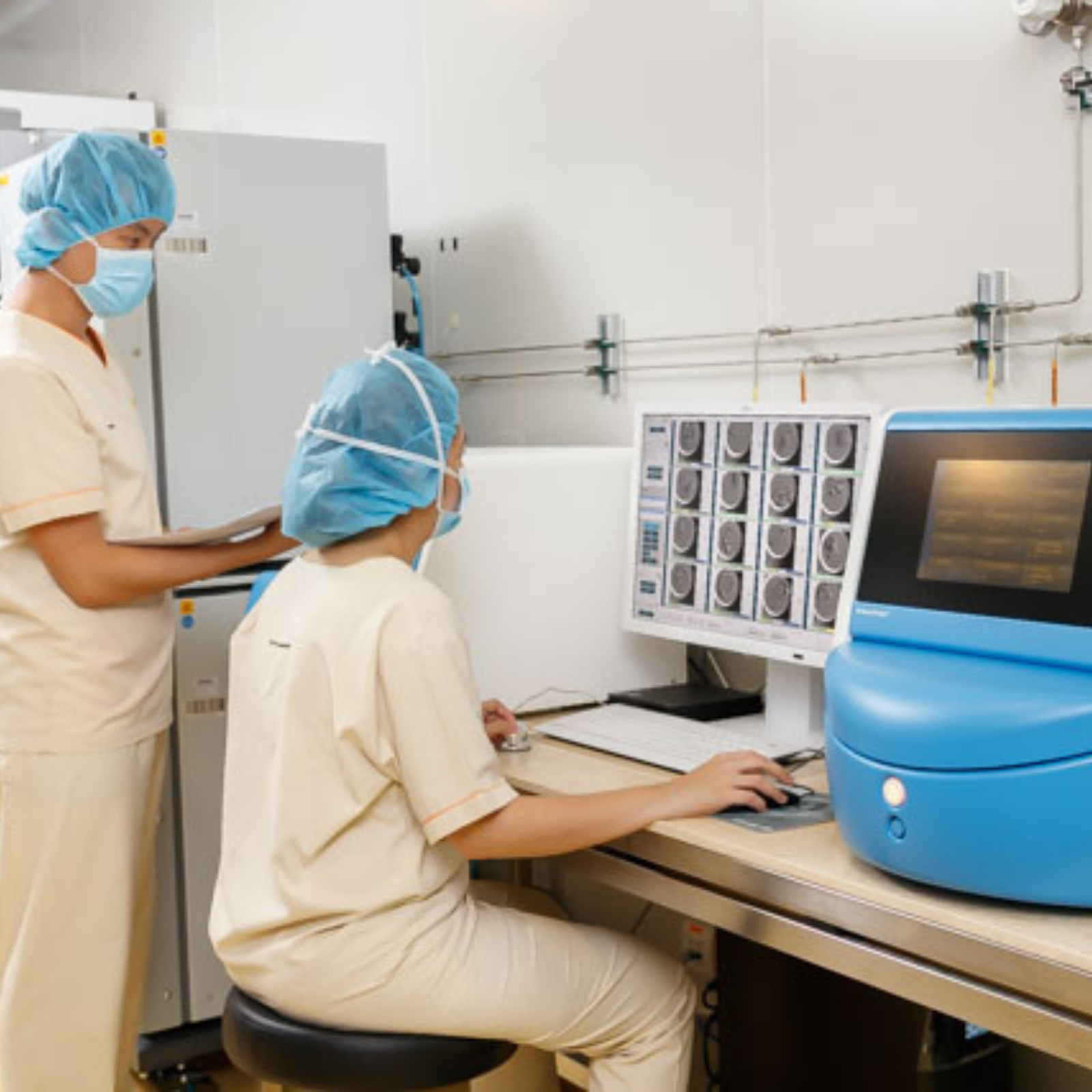 Sunfert EmbryoScope™ time-lapse embryo imaging system with AI tools monitoring embryo development in a stable incubator environment to improve IVF success rates